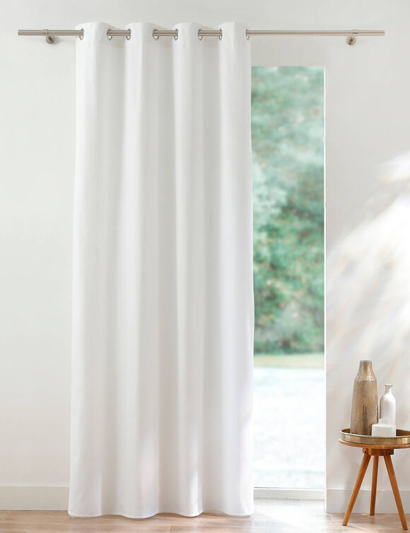 Rideau isolant uni envers polaire finition oeillets (blanc cassé) Rideau isolant uni envers polaire finition oeillets (blanc cassé)